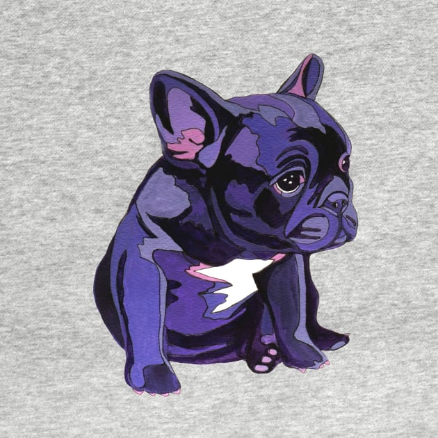 French Bulldog in Purple by smartartdesigns